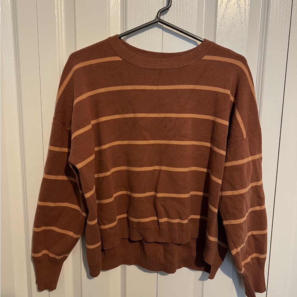BE COOL Warm Brown Striped Sweater